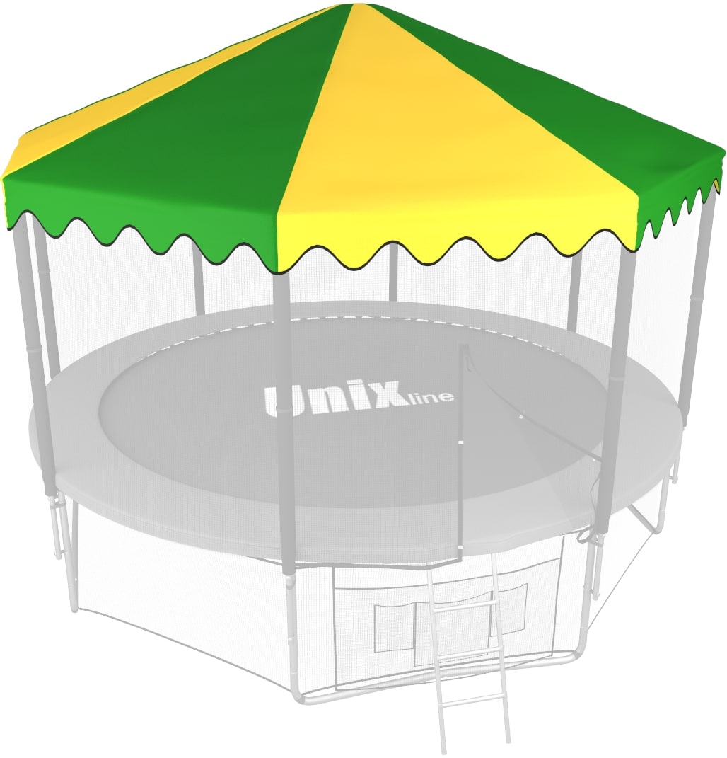 Крыша для батута UNIX Line 12 ft (366 см) зеленый, жёлтый
