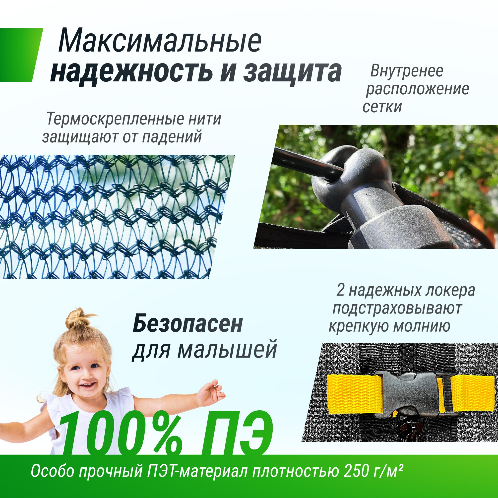 Батут UNIX Line Премиальный с играми / Supreme Game 14 ft (427 см) зеленый